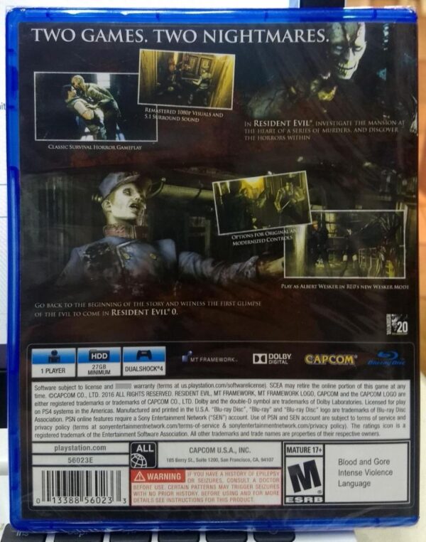 66912857 Resident Evil Origins Collection - Ps4